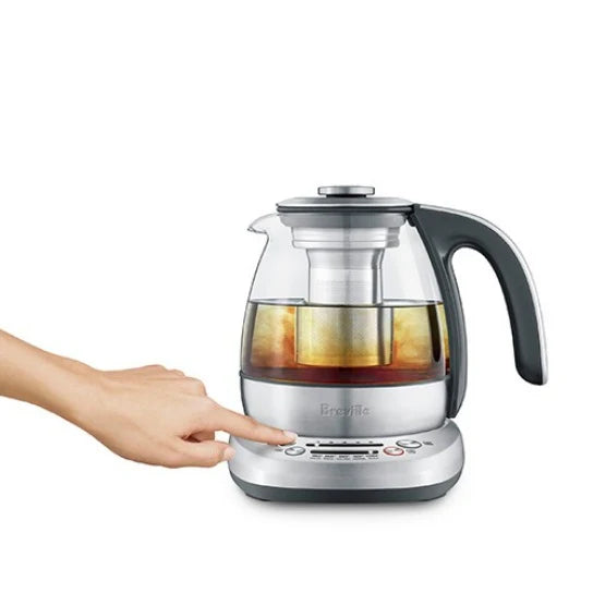 1.0L Brushed Stainless Steel and Glass Compact Kettle X700624
