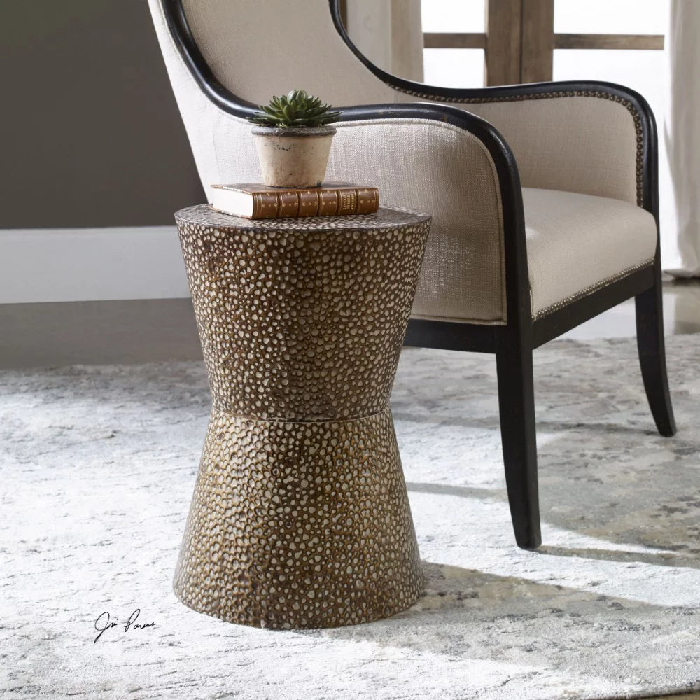 Drum Shaped Accent Table 19.88 inch U309848