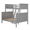 Gray Wood Twin over Full Bunk Bed T635