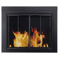 Black Medium Fireplace Glass Door V993