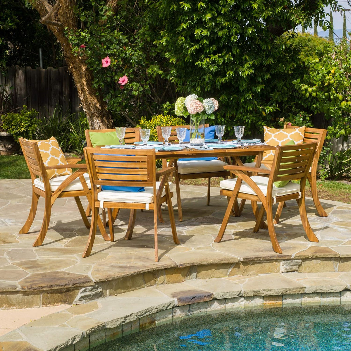 Acacia 7 Pcs Dining Set D602858