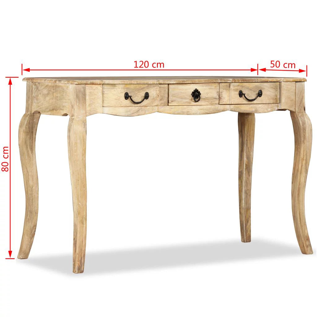 Console Table with 3 Storage Drawers Mango Wood A337632