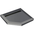 36x22 Neo-Angle Triple Threshold Shower Base with Drain Grate G4049