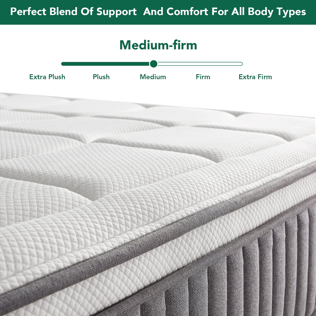 12 Inch Twin XL Gel Memory Foam Hybrid Pillow Top Mattress L694
