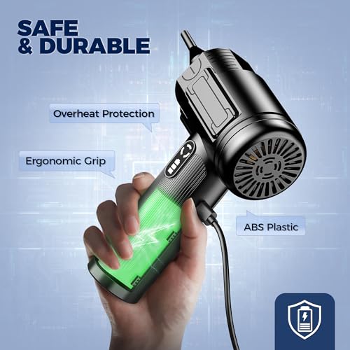 100000RPM Cordless Electric Air Duster with LED Light O16322