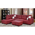 Left Hand Facing Sectional Sofa Red L965218