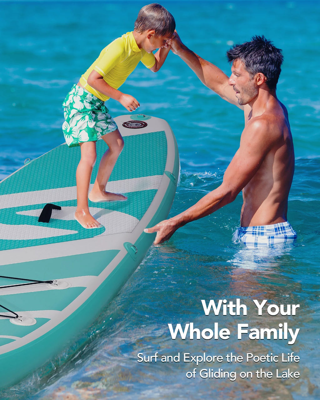 10' Green Inflatable Paddle Board T881