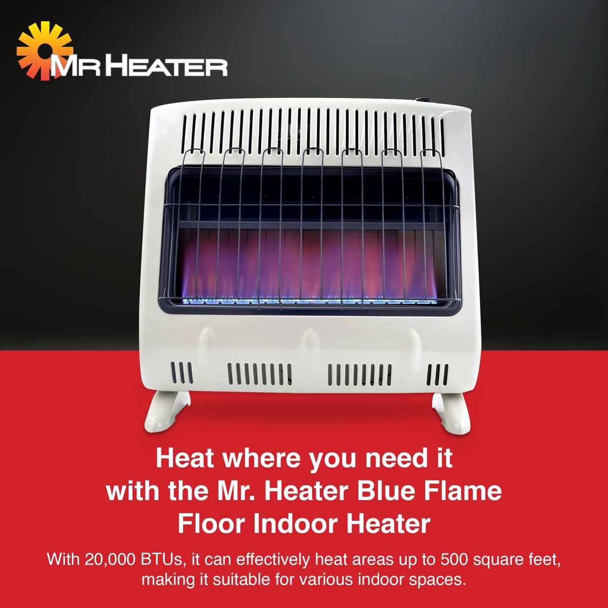20000 BTU Propane Gas Wall or Floor Heater C65340