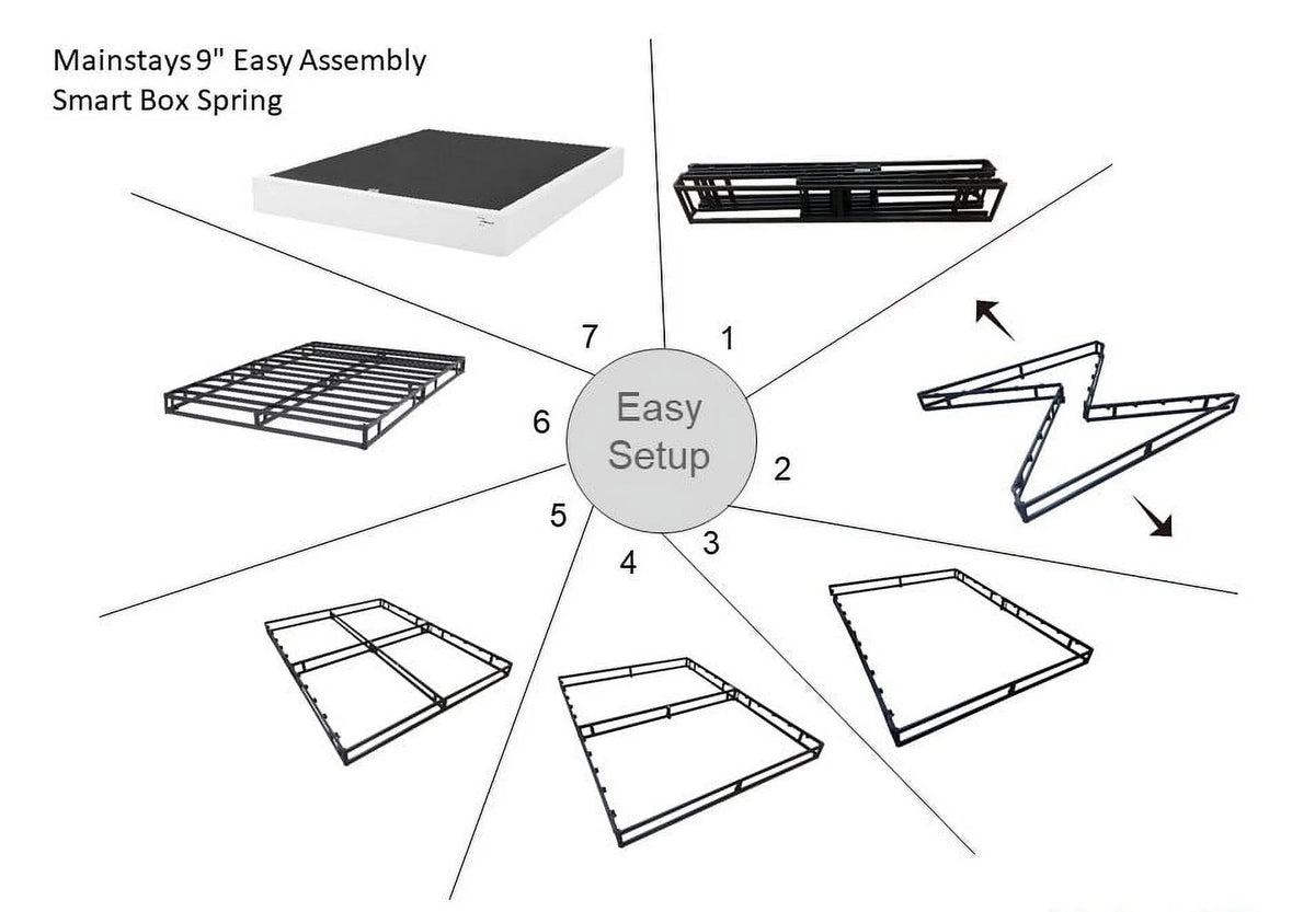 Twin High Profile Metal Box Spring S955