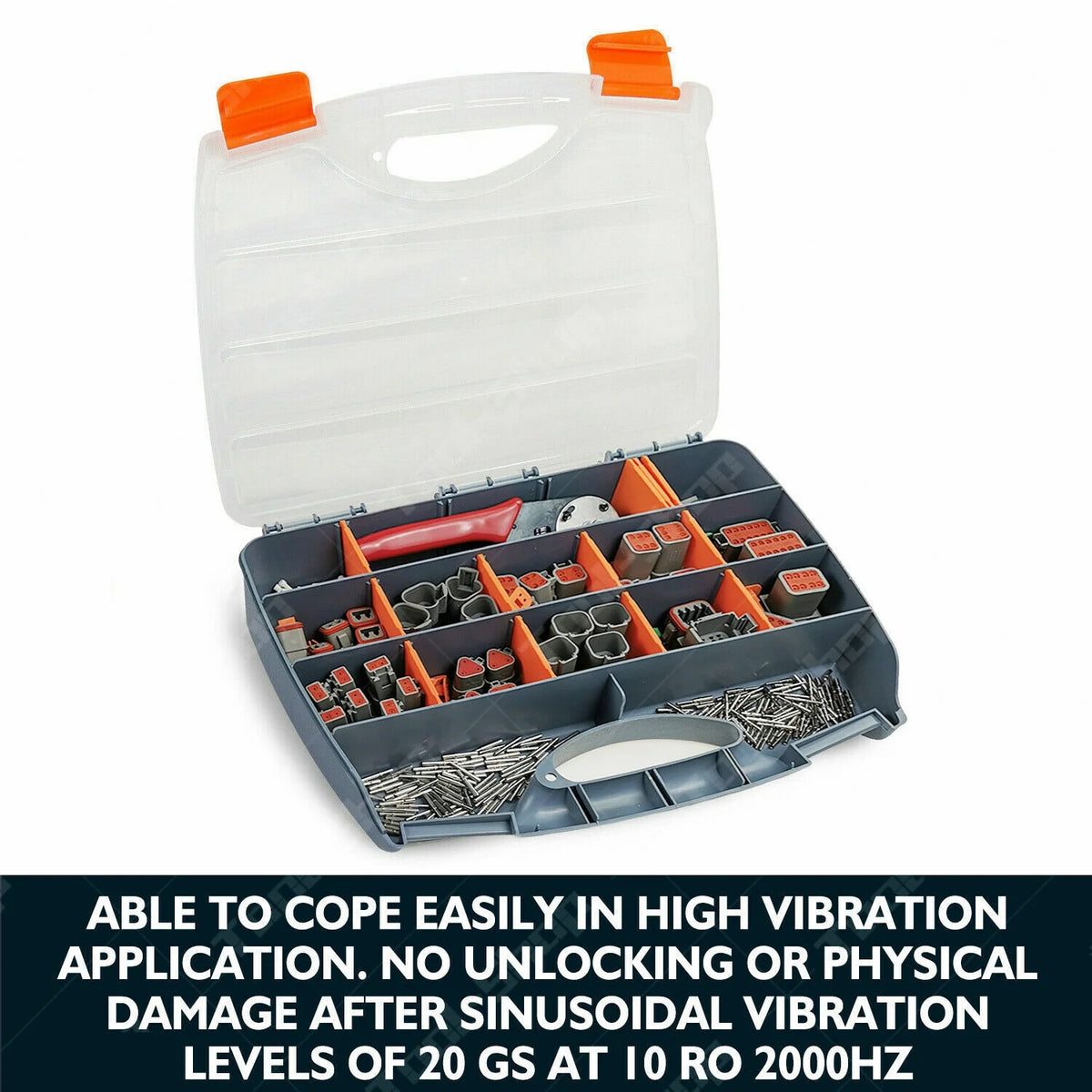 DT Connector Plug Kit, 2 3 4 6 8 Pin Automotive Electrical Connectors with Crimp Tool B44523