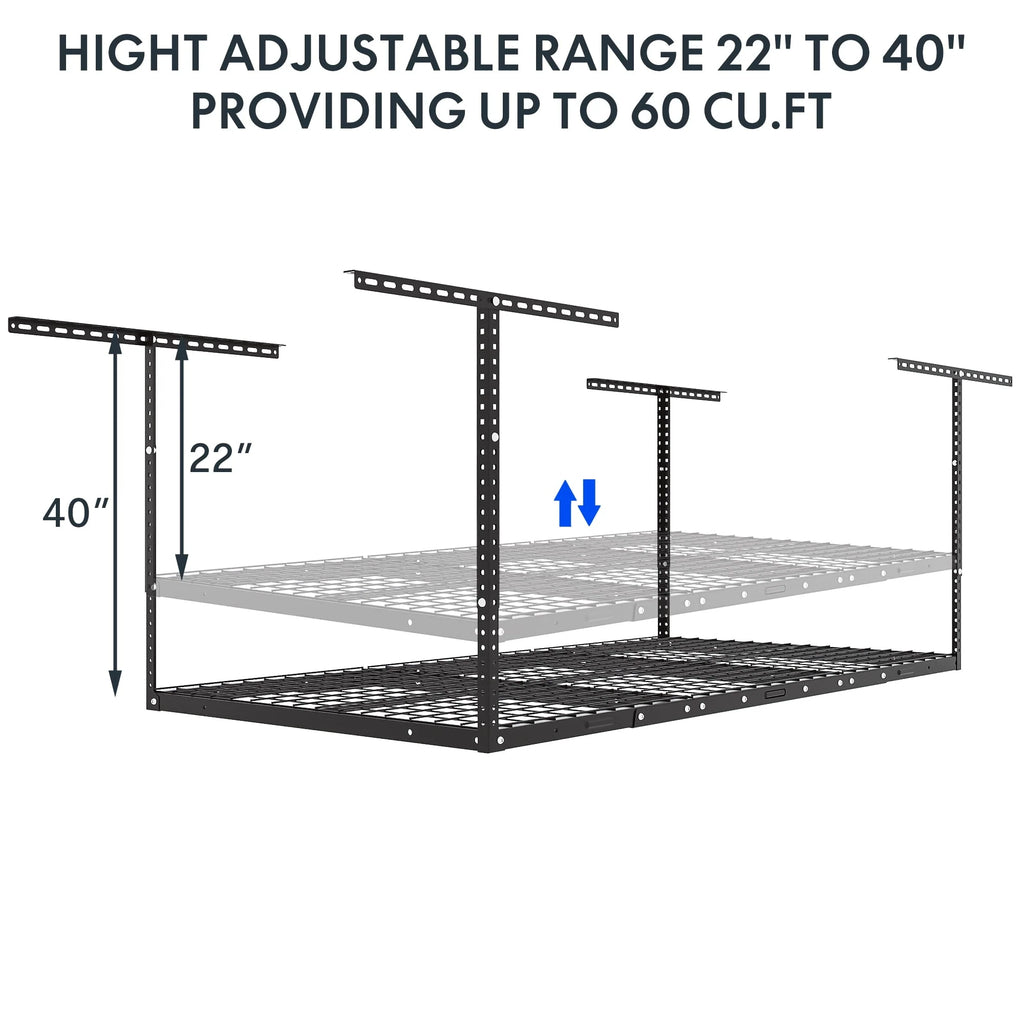 Adjustable Overhead Garage Storage Rack 3' x 6' V94976