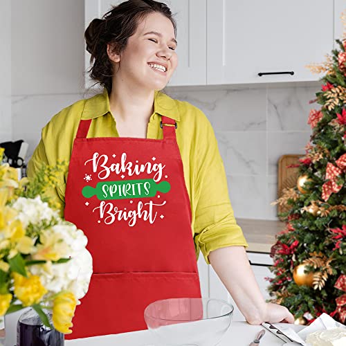 Christmas Baking Apron with 2 Pockets J520