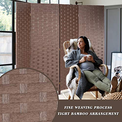 4 Panel Folding Wooden Room Divider F630957