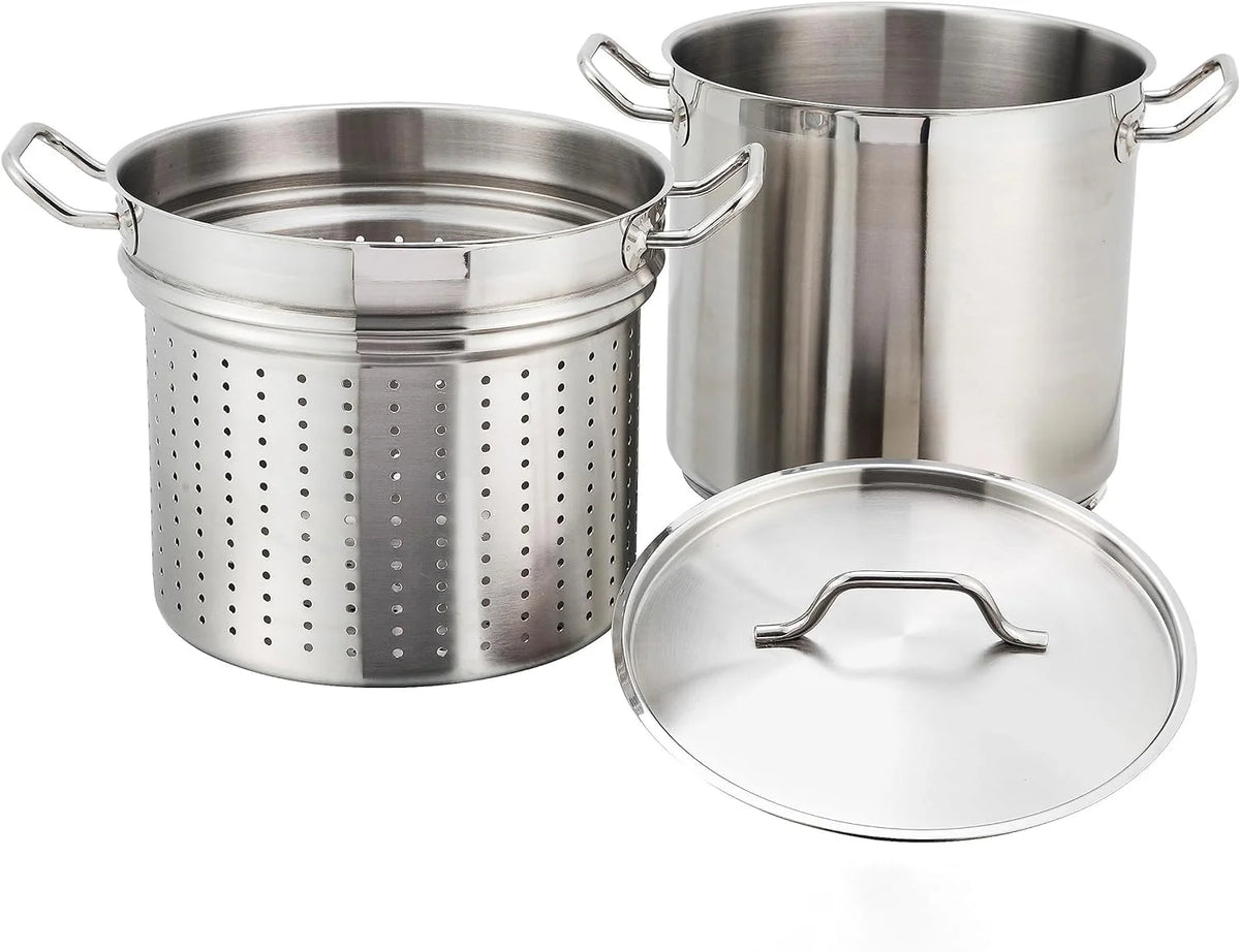 20 Quart Stainless Steamer/Pasta Cooker with Cover P1652