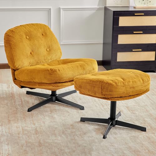 Swivel Accent Chair with Ottoman K570041