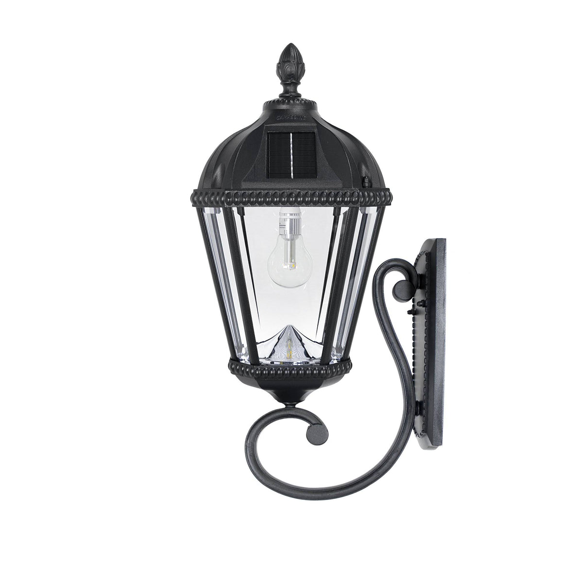 Black LED Solar Wall Mount Sconce Q65059
