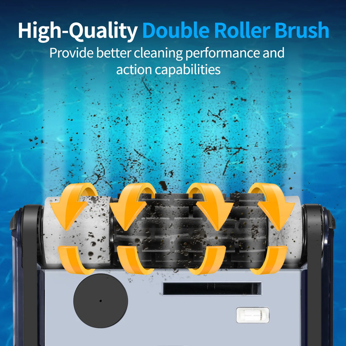 Automatic Robotic Pool Vacuum Cleaner with Self-Parking, Blue V350