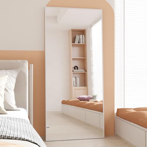 Arched Full Length Tempered Mirror with Aluminum Alloy Frame J3798