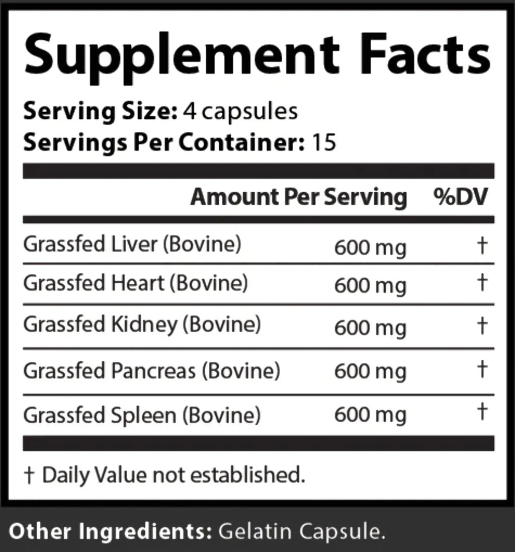 Grass Fed Beef Organ Complex Z866