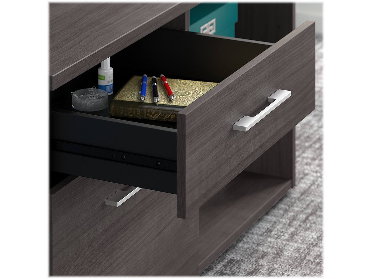 Storm Gray Storage Cabinet with Drawers and Shelves W1676