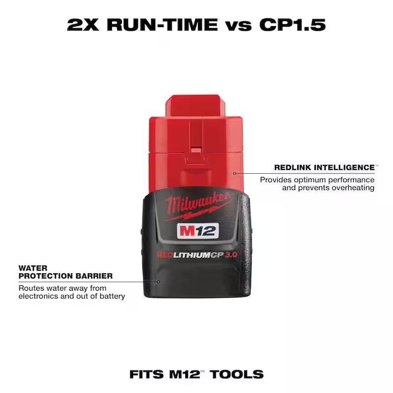 12-Volt Lithium-Ion Compact Battery Pack 3.0Ah 6-Pack I2122