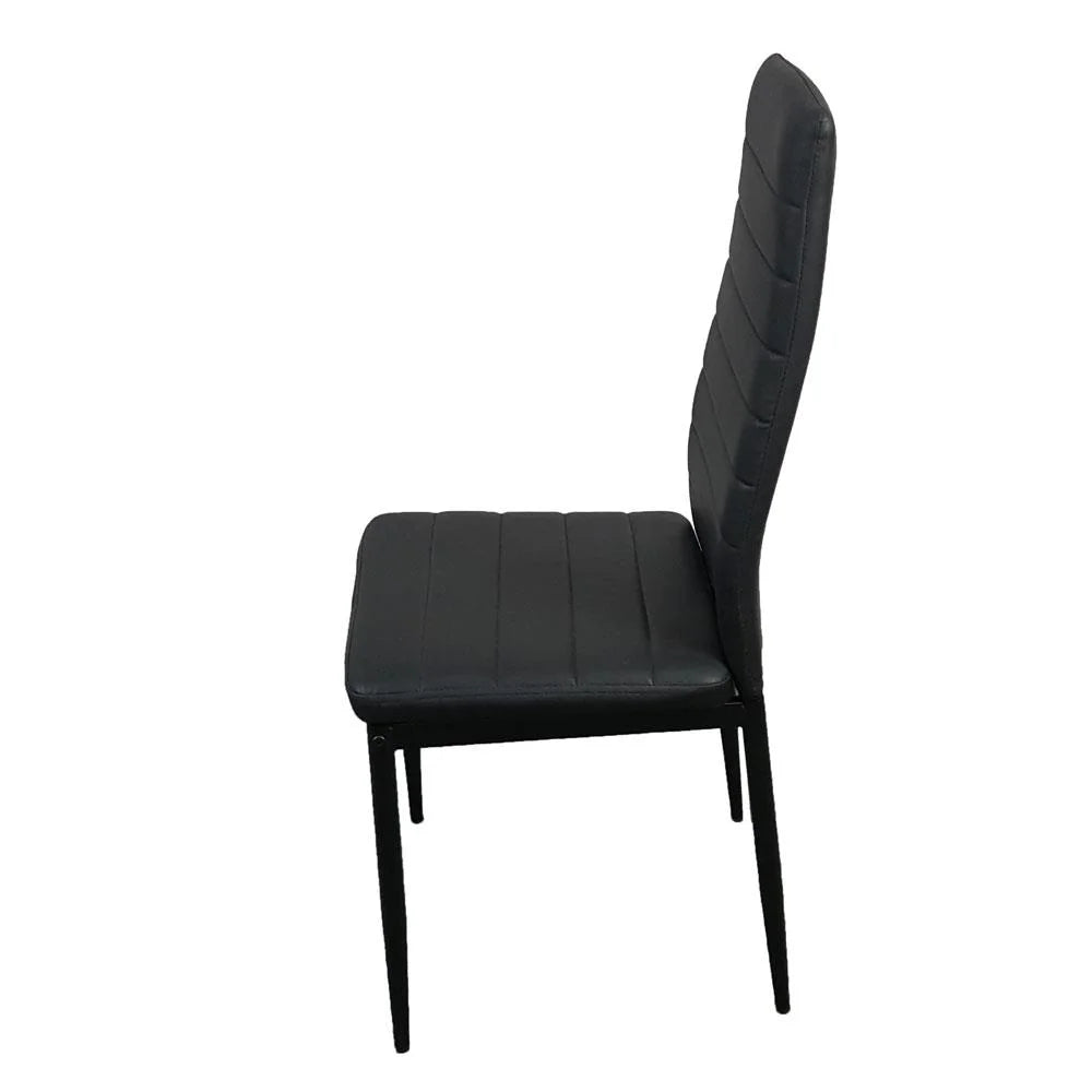 Black PU Leather Dining Chairs Set of 4 C65806