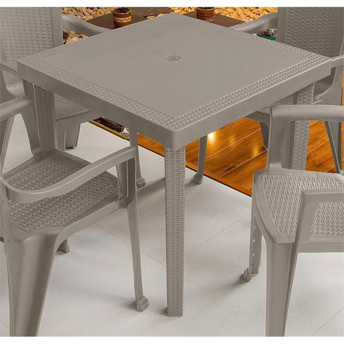 Contemporary Resin Outdoor Dining Table P780443