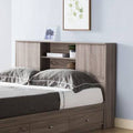 Twin Dark Taupe Bookcase Headboard J7820