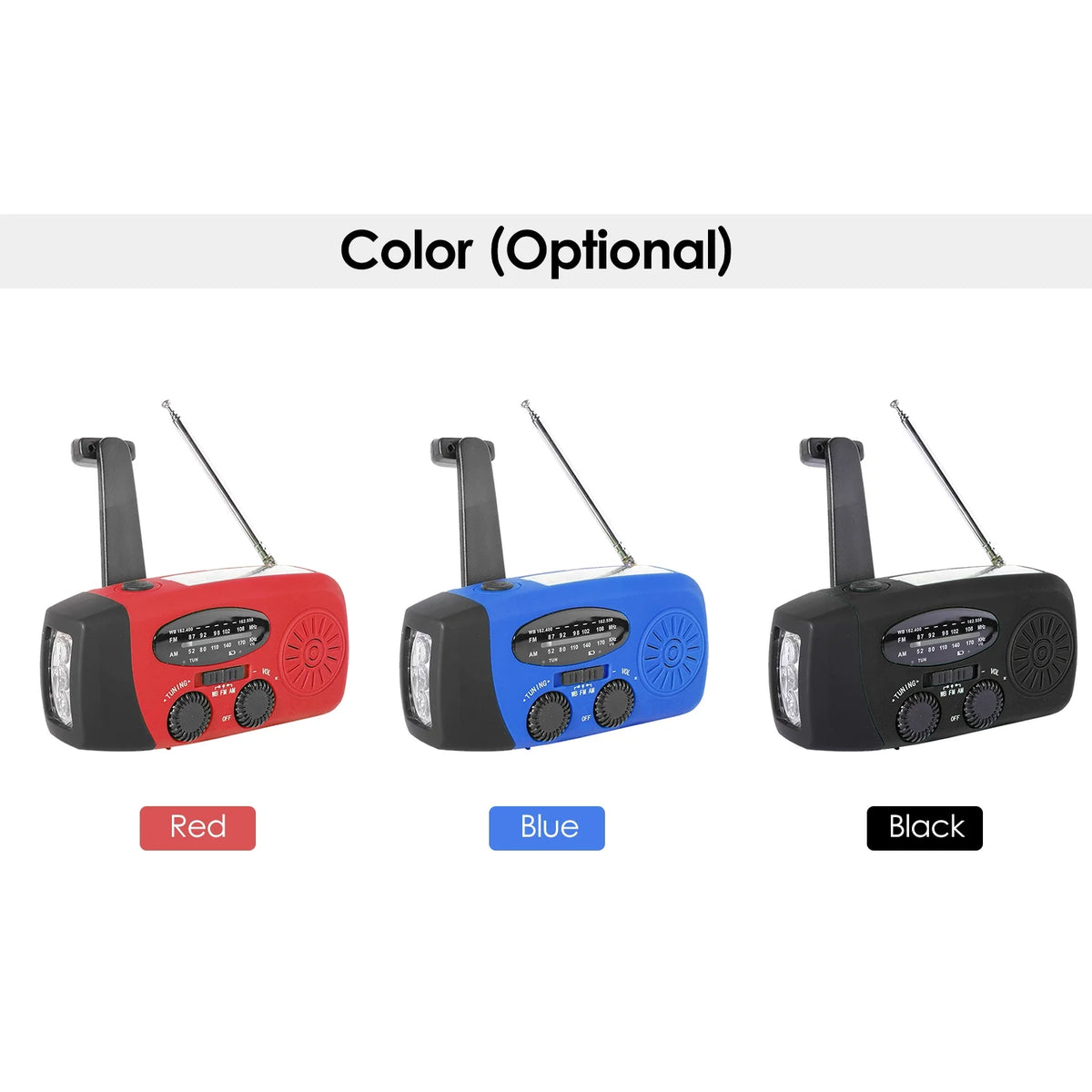 Emergency Hand Crank Solar NOAA Weather Radio Portable Power Bank with LED Flashlight S479