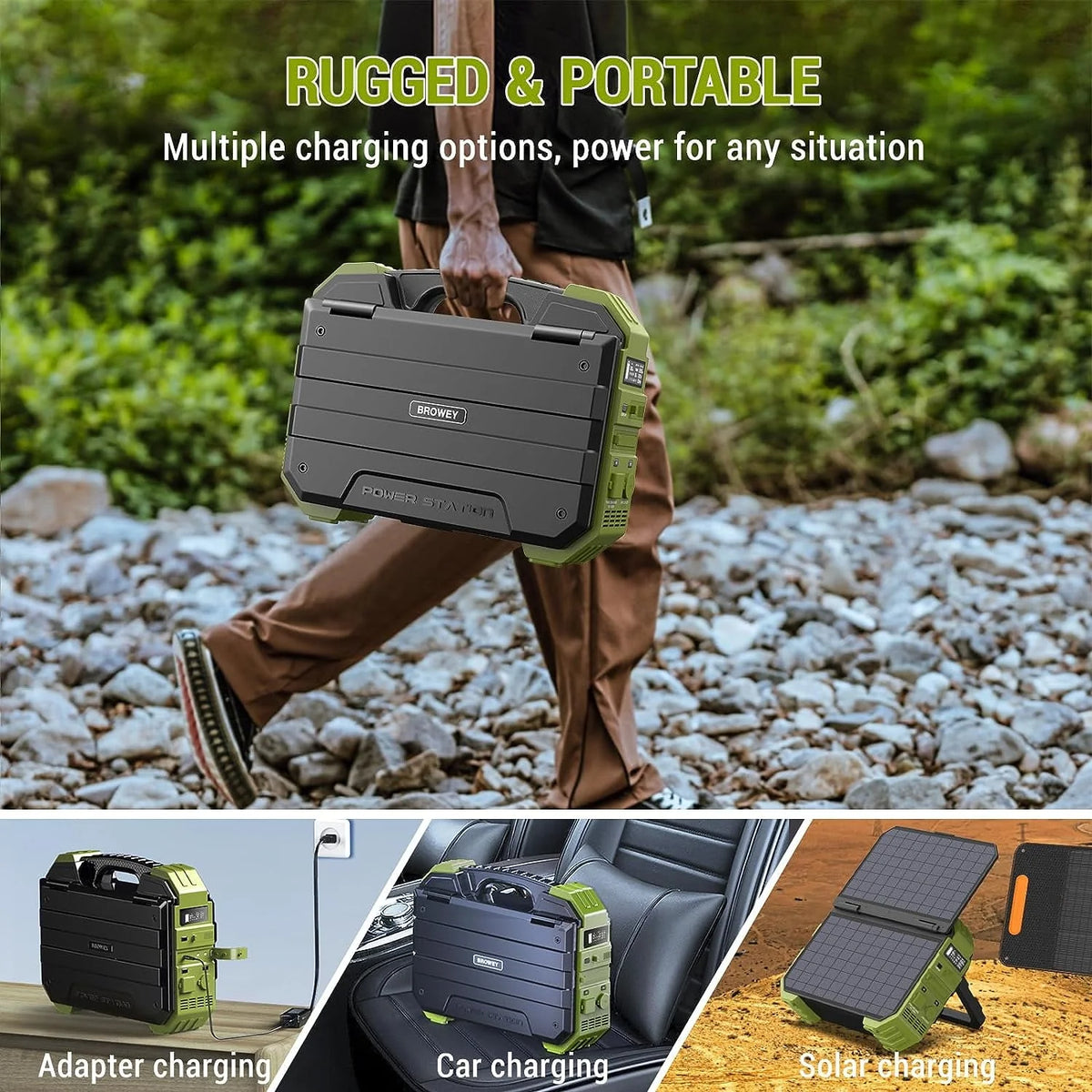 614.4Wh Portable Power Station with 30W Solar Panel O93001