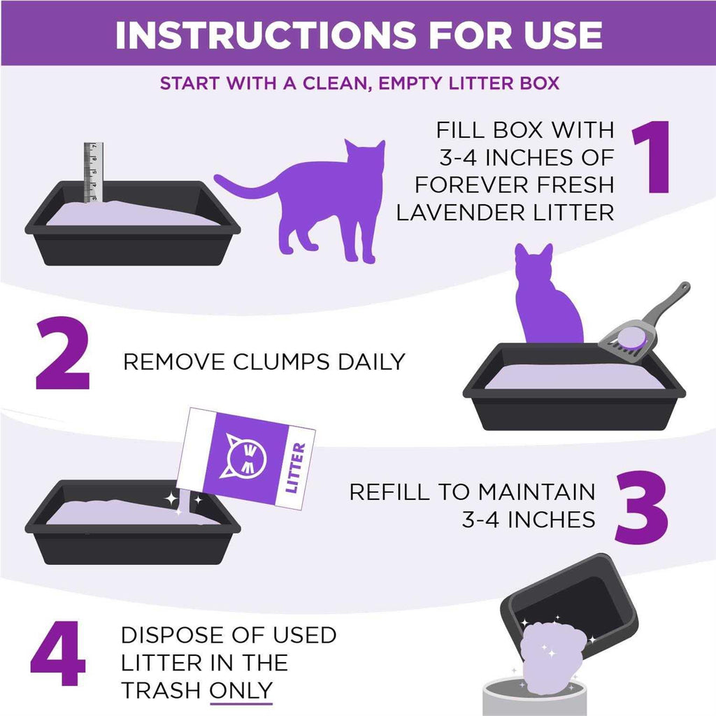 Lavender Clumping Cat Litter J6611