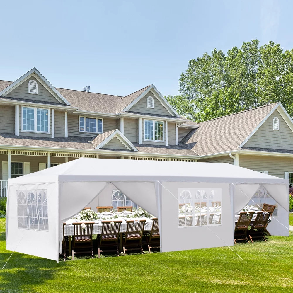 10'x30' Outdoor Party Tent with 8 Removable Sidewalls and 2 Doors V867