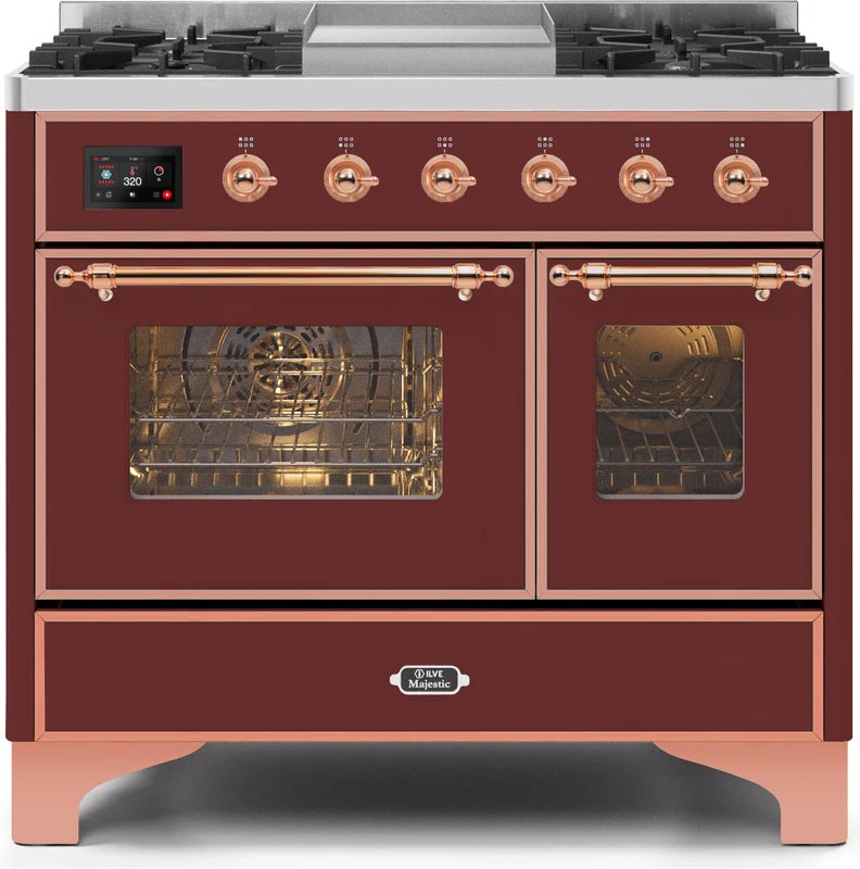 Burgundy Dual Fuel Natural Gas Range D820817