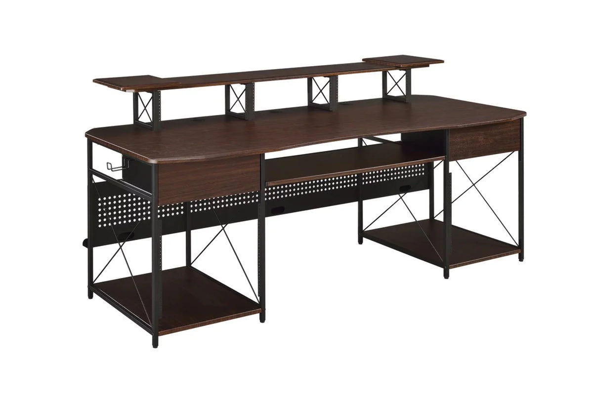 Music Recording Studio Desk Workstation with 4U Rack and 9U Rack G7825