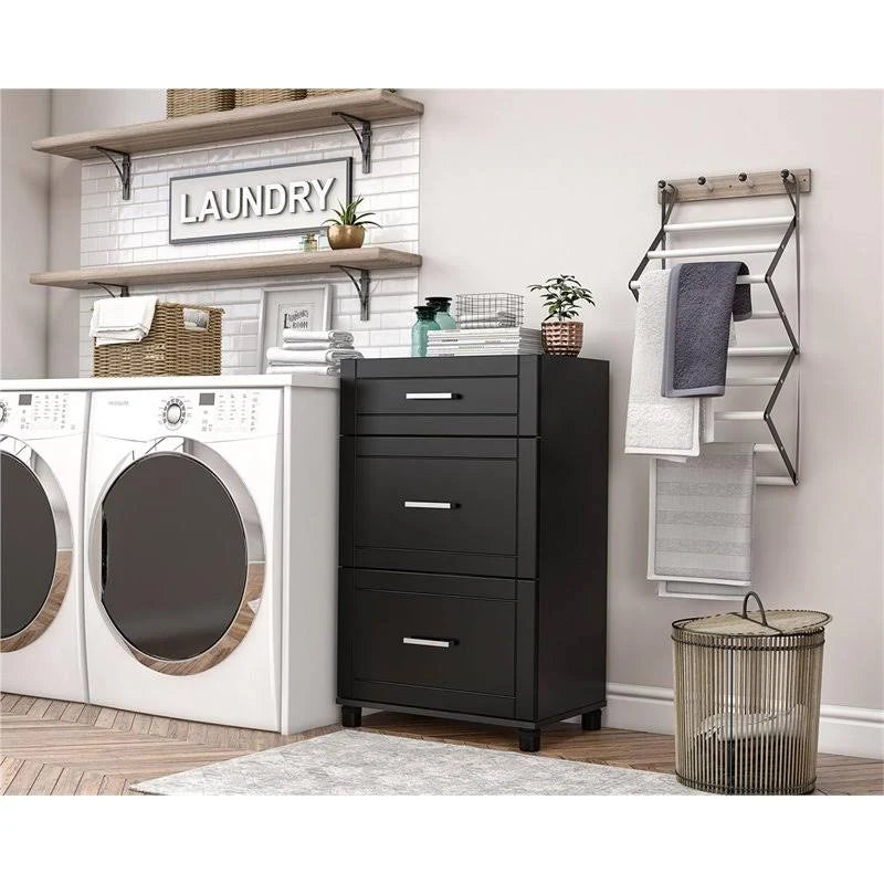 Black 3 Drawer Base Cabinet V685004