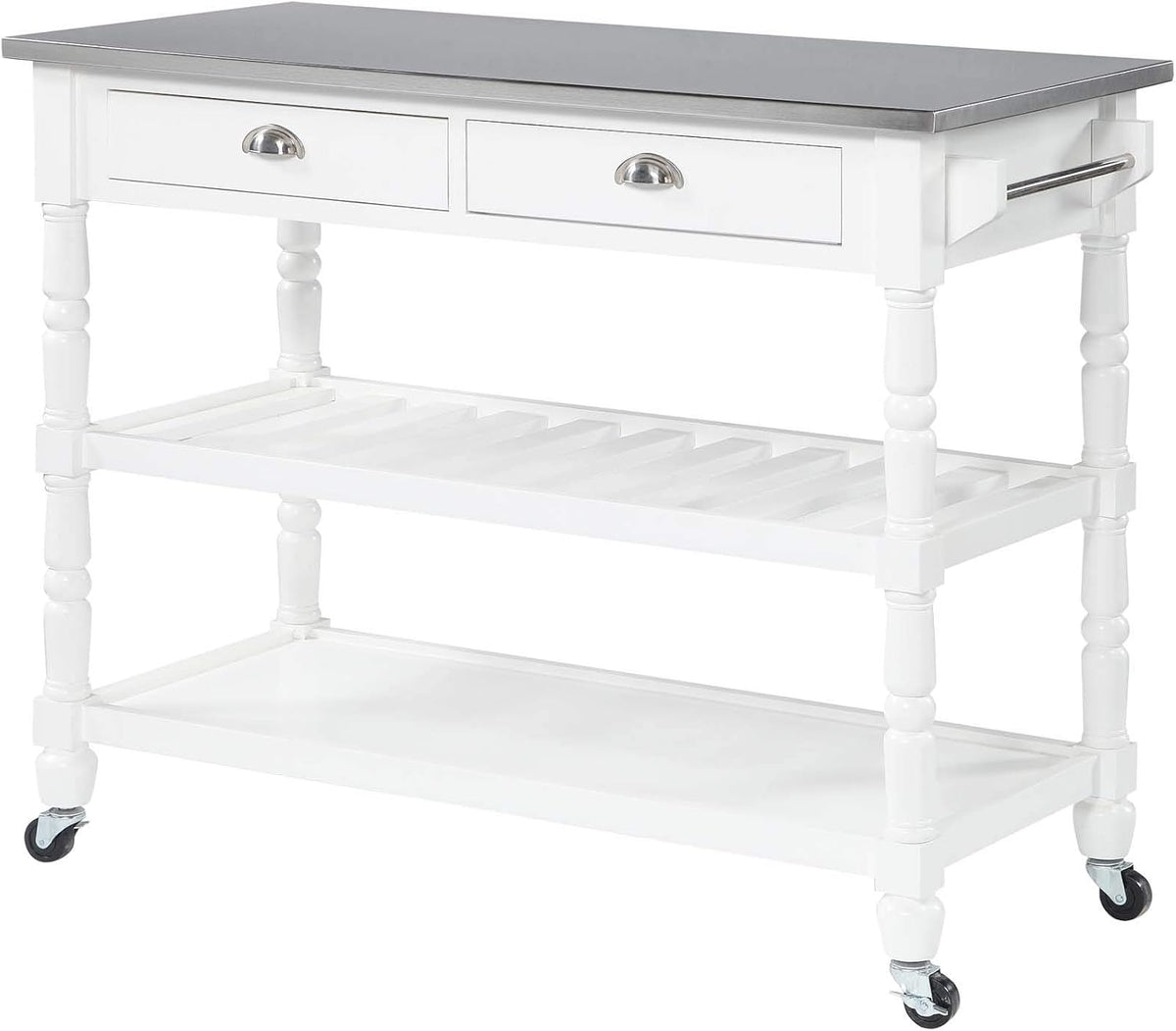 3-Tier Stainless Steel Kitchen Cart with Drawers H816