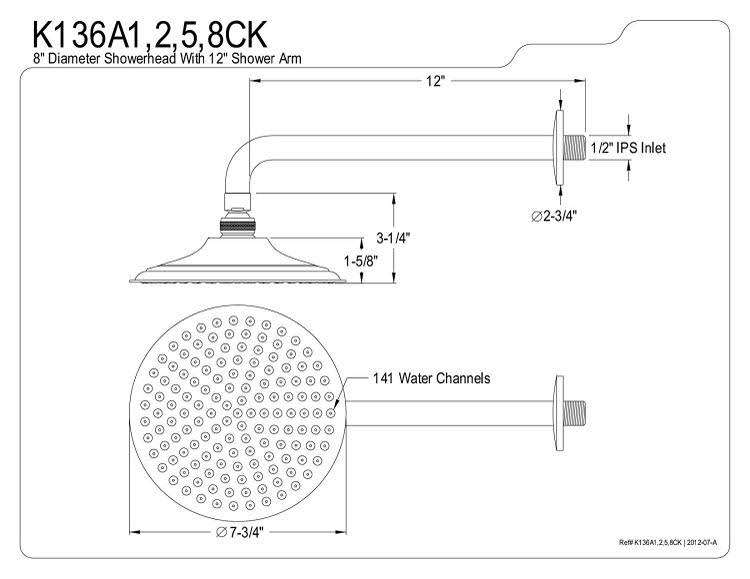Oil Rubbed Bronze Brass Shower Head with Shower Arm V9855