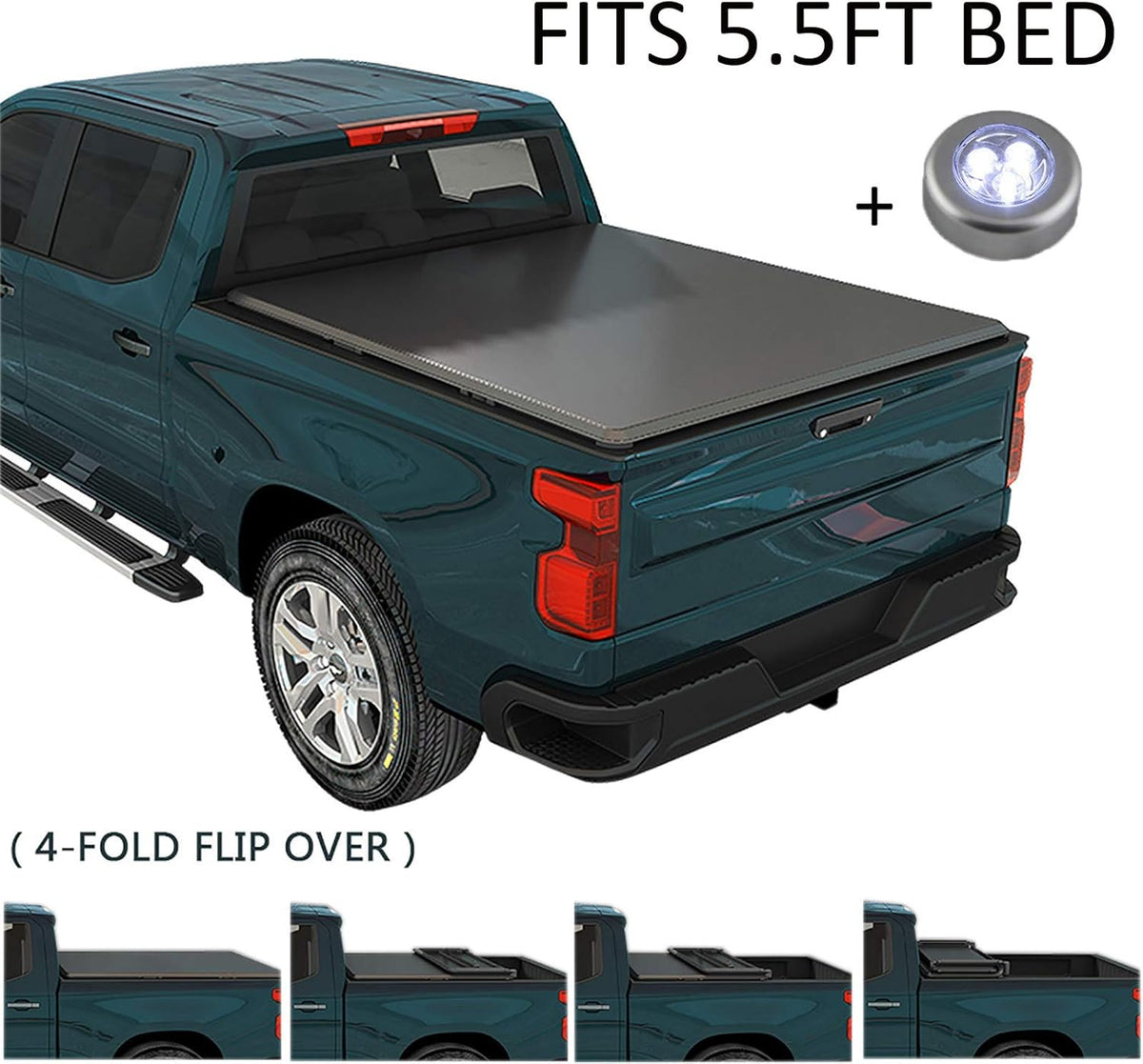 Hard Tri-Fold Tonneau Cover 5.5FT Short Bed O830599