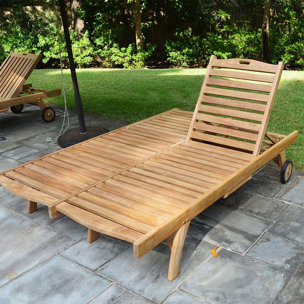 Grade A Teak Double Sun Lounger F247172