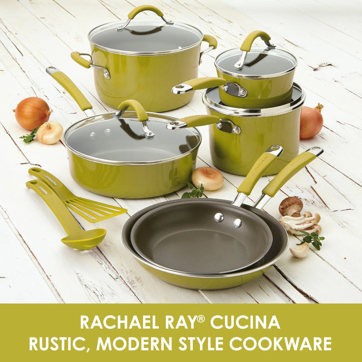 12 Piece Nonstick Porcelain Enamel Pots and Pans P94421
