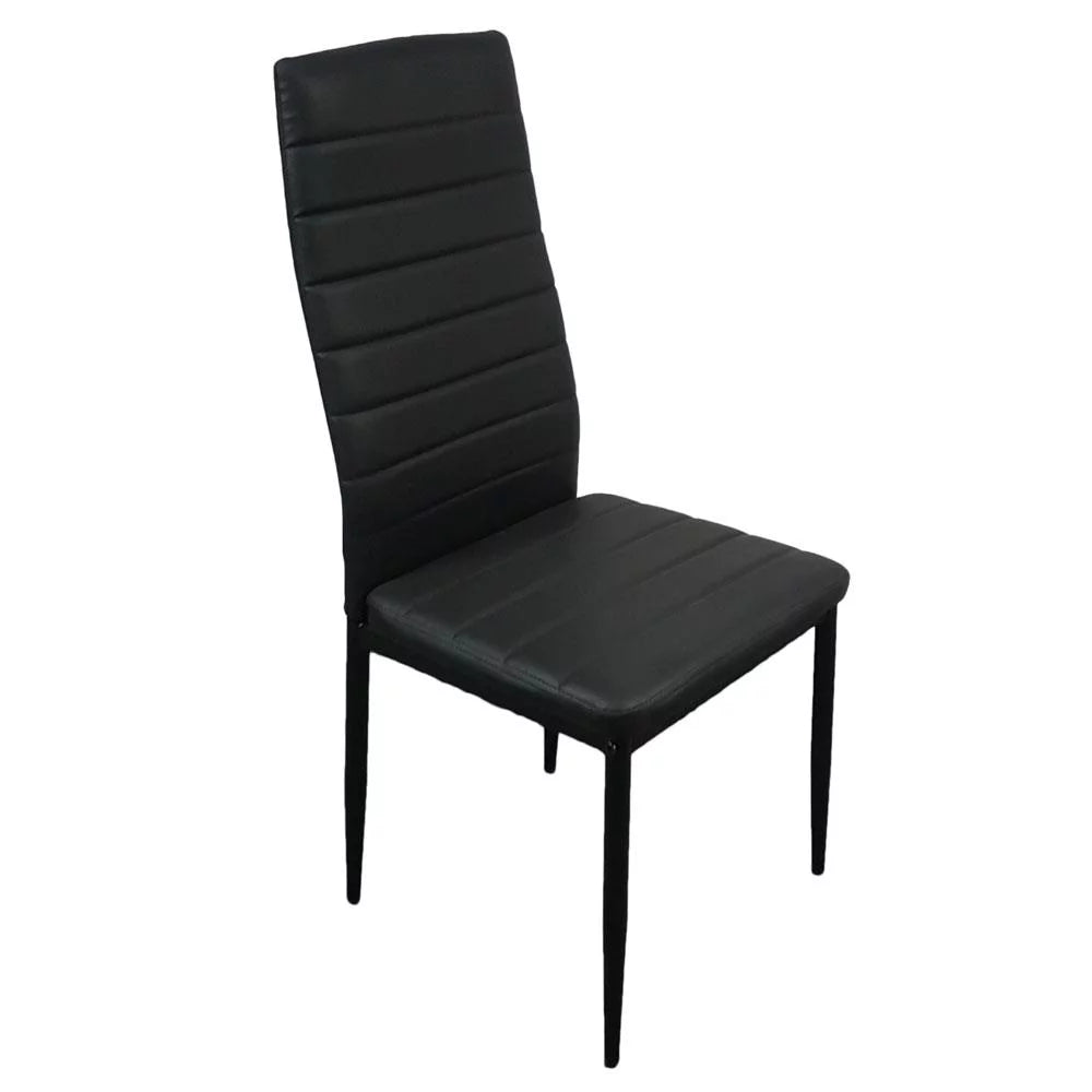 Black PU Leather Dining Chairs Set of 4 C65806