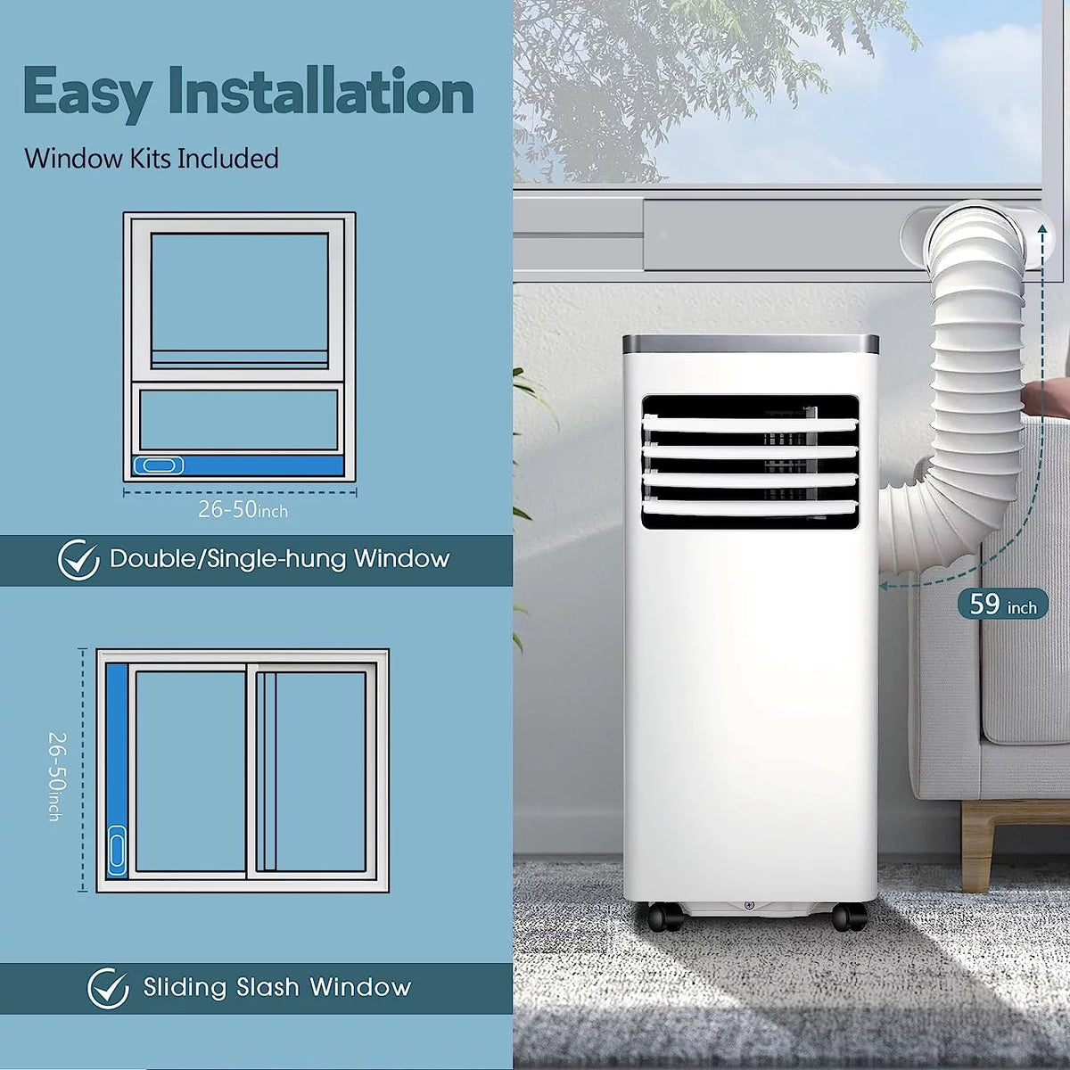 5000 BTU Portable Air Conditioner W3726