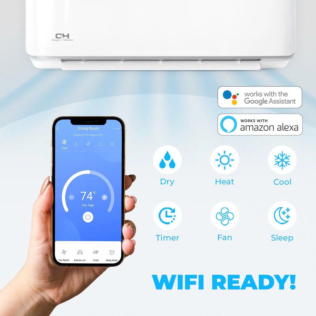 24000 BTU 230V Wall Mounted Mini Split Heat Pump Air Conditioner D237200