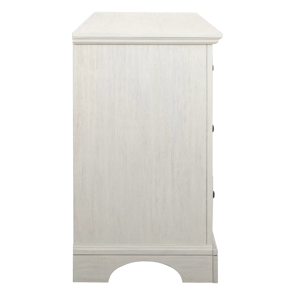 Rustic White 6 Drawer Engineered Wood Dresser K81303