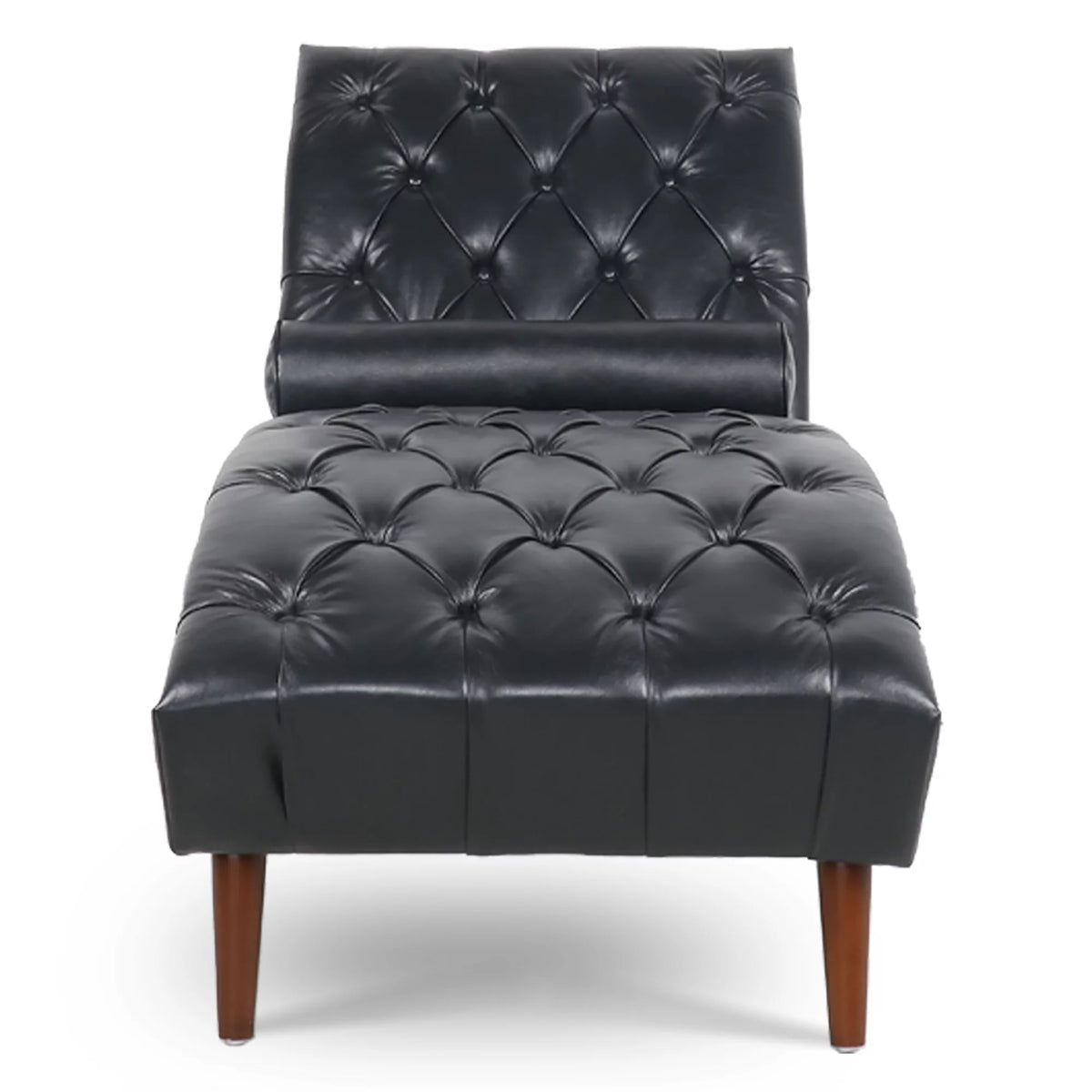 Faux Leather Button Tufted Chaise Lounge N361736