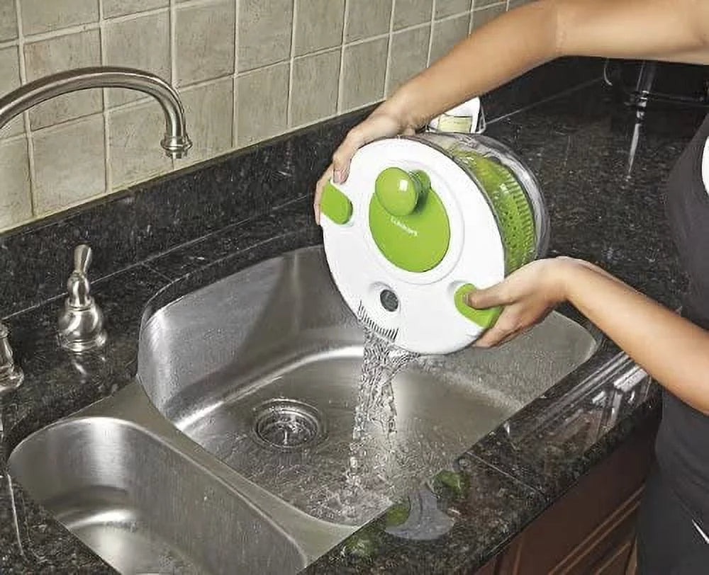 White 5-Quart Salad Spinner Y877