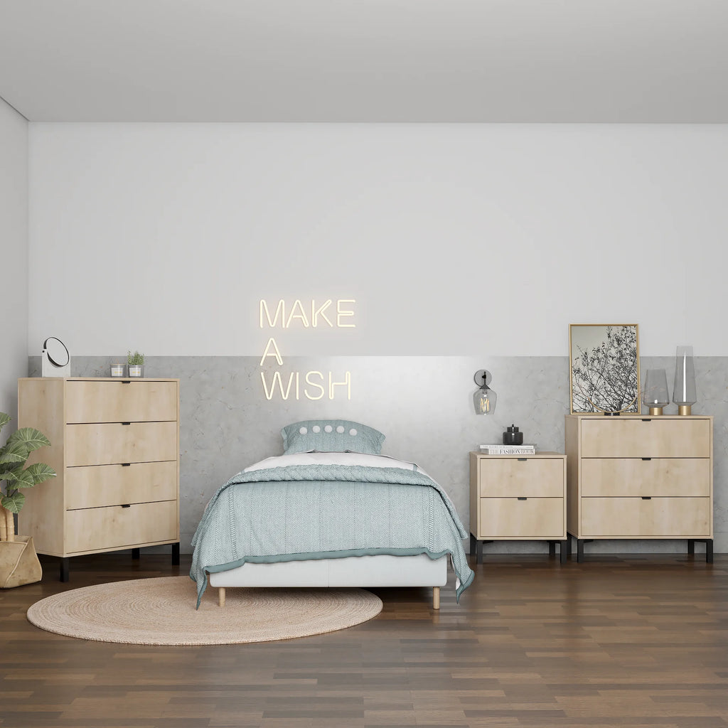 Minimalist 4-Drawer Dark Gray Dresser Z508
