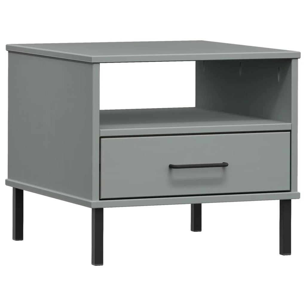 Pine Wood Bedside Cabinet with Storage Drawer and Open Compartment Q930833