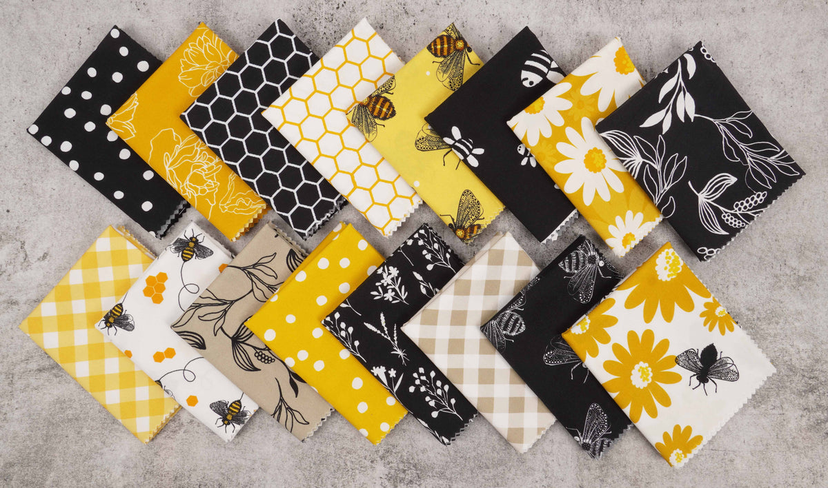 16 Pc 100% Cotton Pre-Cut Quilting Fabric J4805