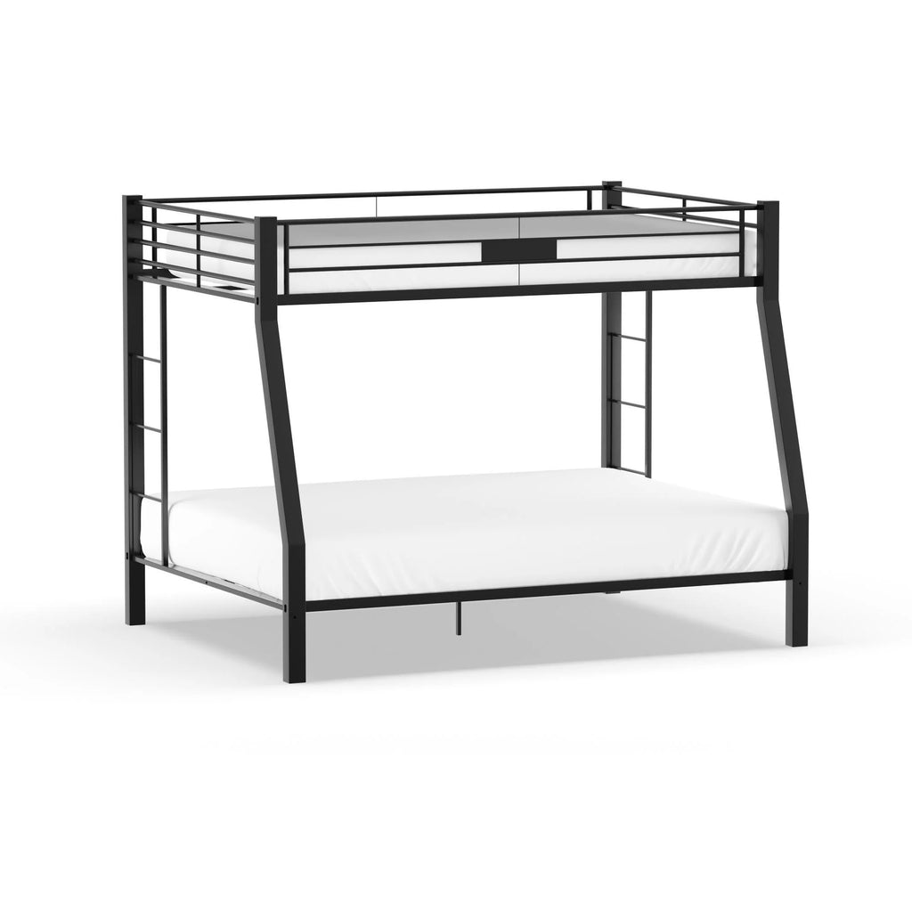 Black Full over Queen Metal Bunk Bed Y213011
